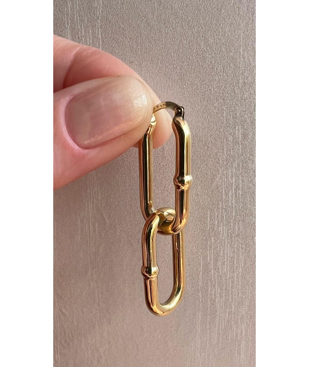 BOTTEGA VENETA Золотые серебряные серьги, фото 3