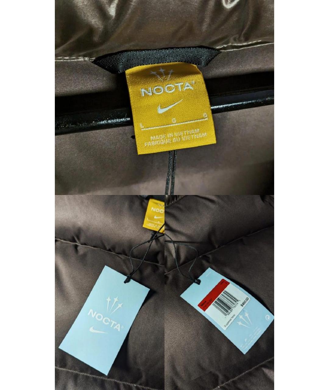 NIKE Коричневая полиэстеровая куртка, фото 7