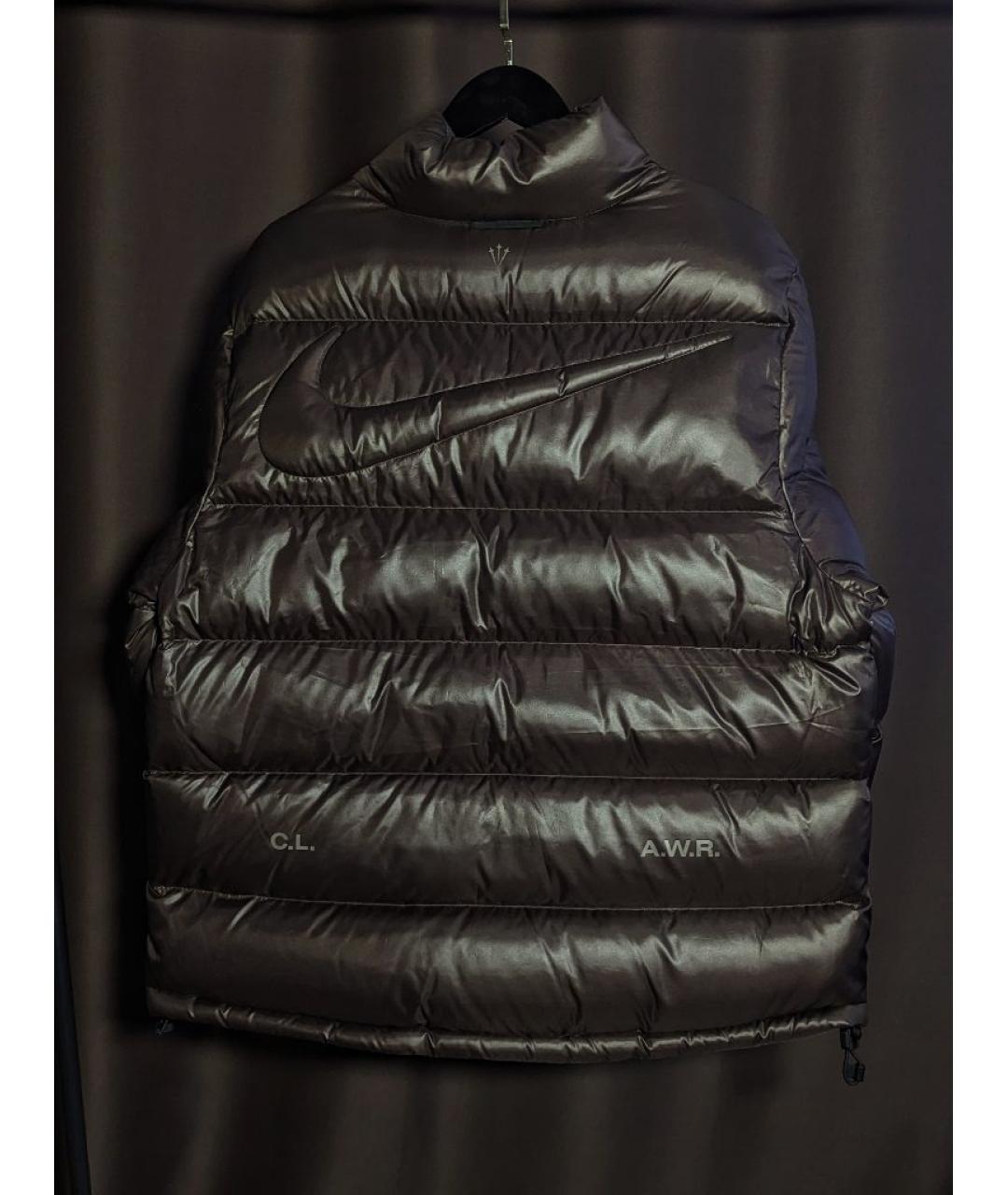 NIKE Коричневая полиэстеровая куртка, фото 3