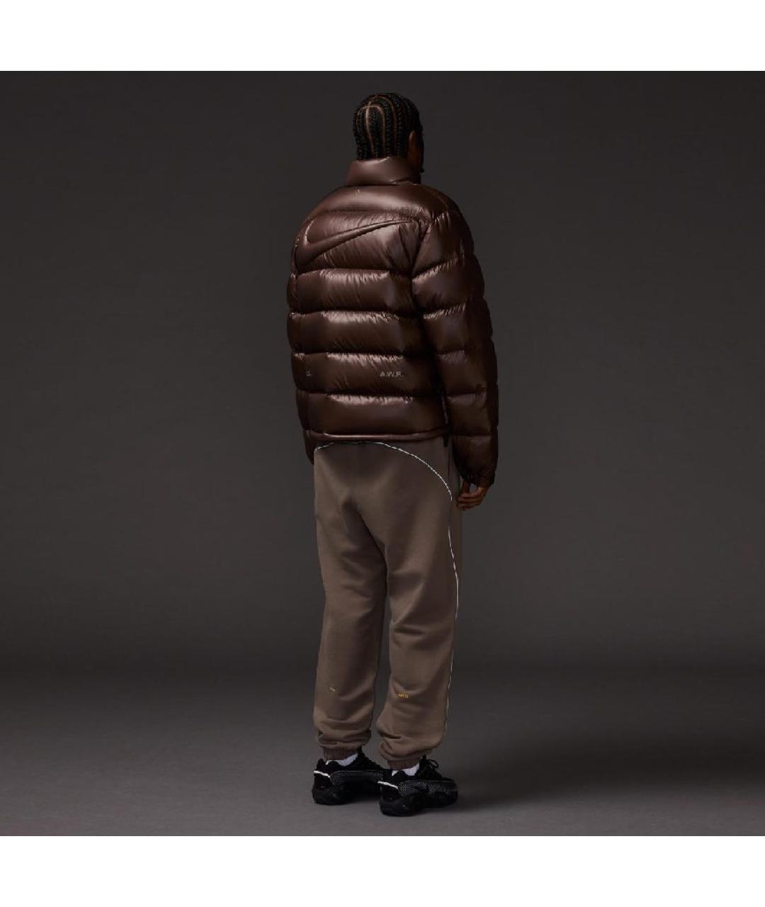 NIKE Коричневая полиэстеровая куртка, фото 9