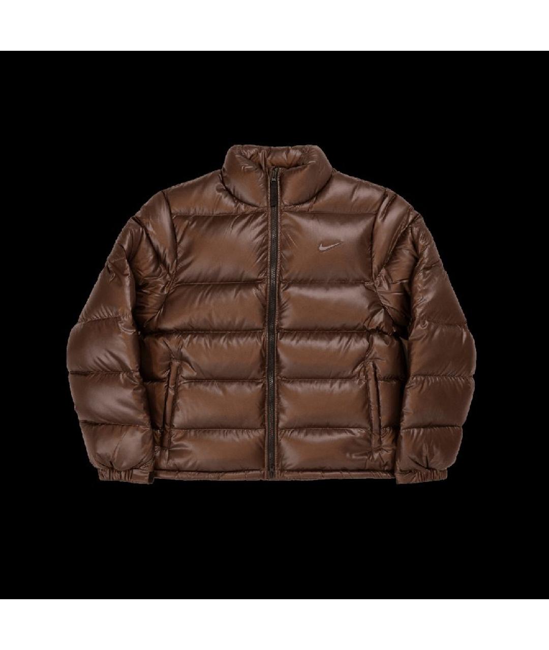 NIKE Коричневая полиэстеровая куртка, фото 10