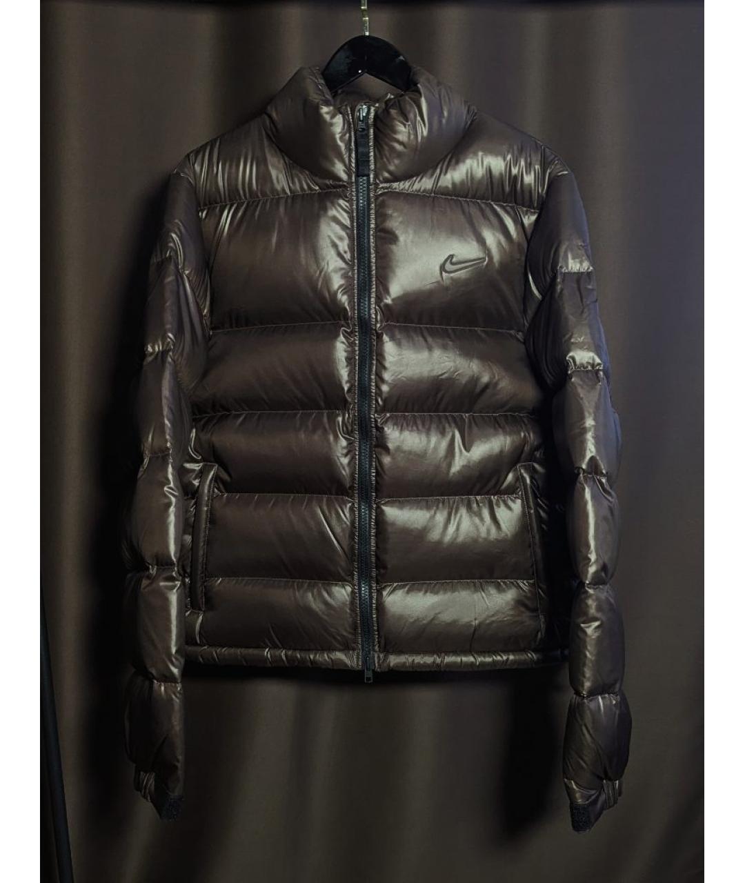 NIKE Коричневая полиэстеровая куртка, фото 2