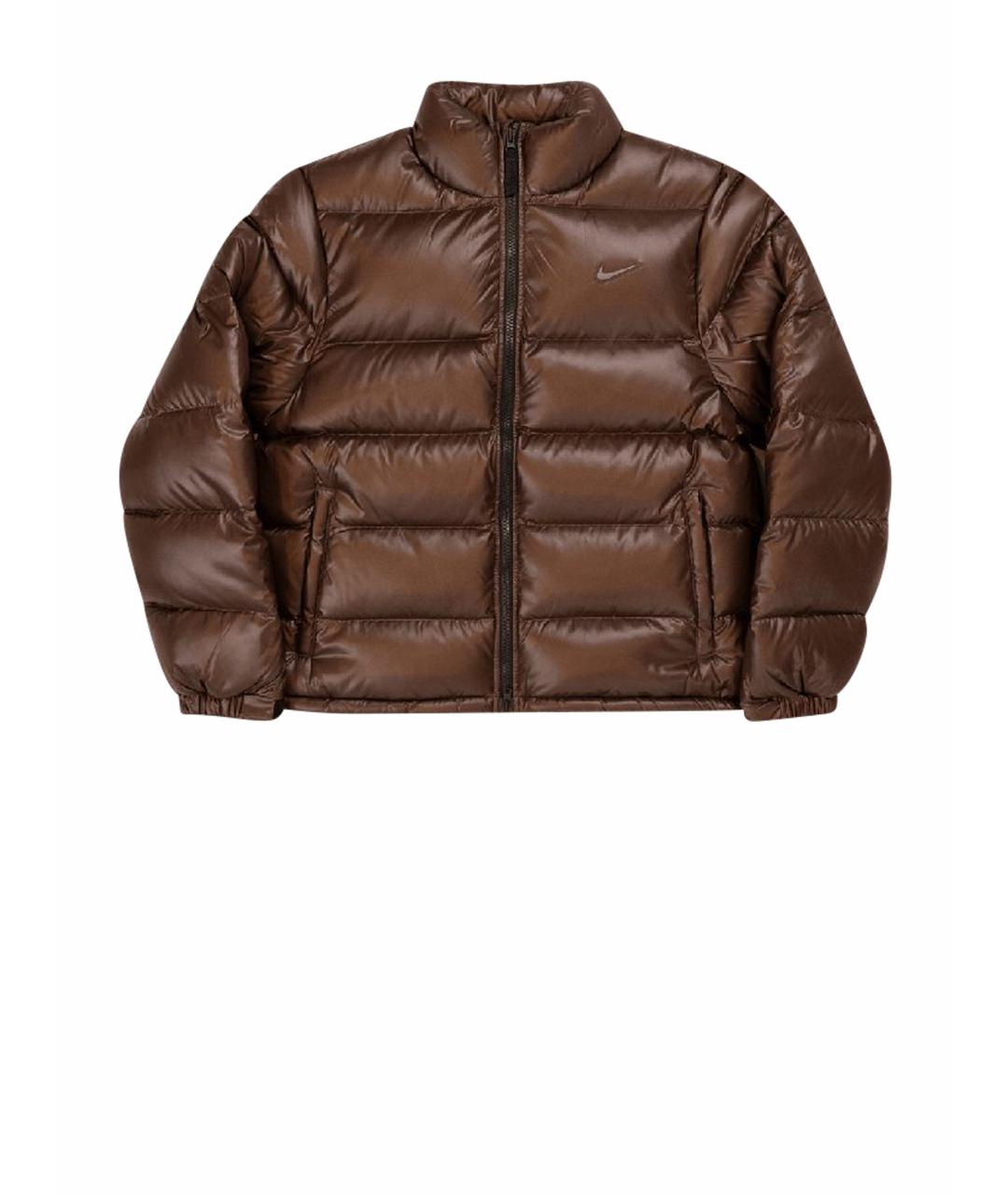 NIKE Коричневая полиэстеровая куртка, фото 1