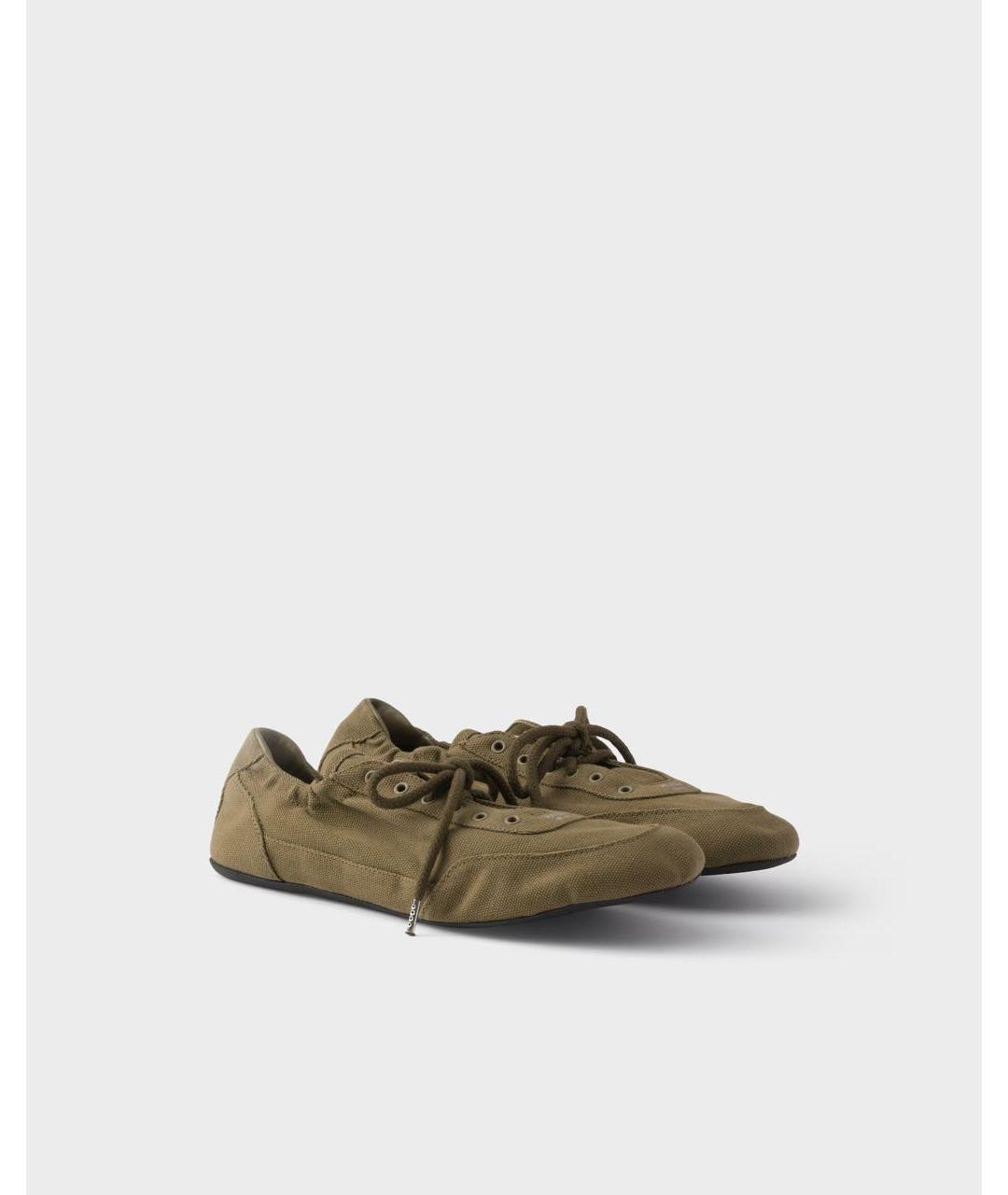 PRADA Хаки кеды, фото 2