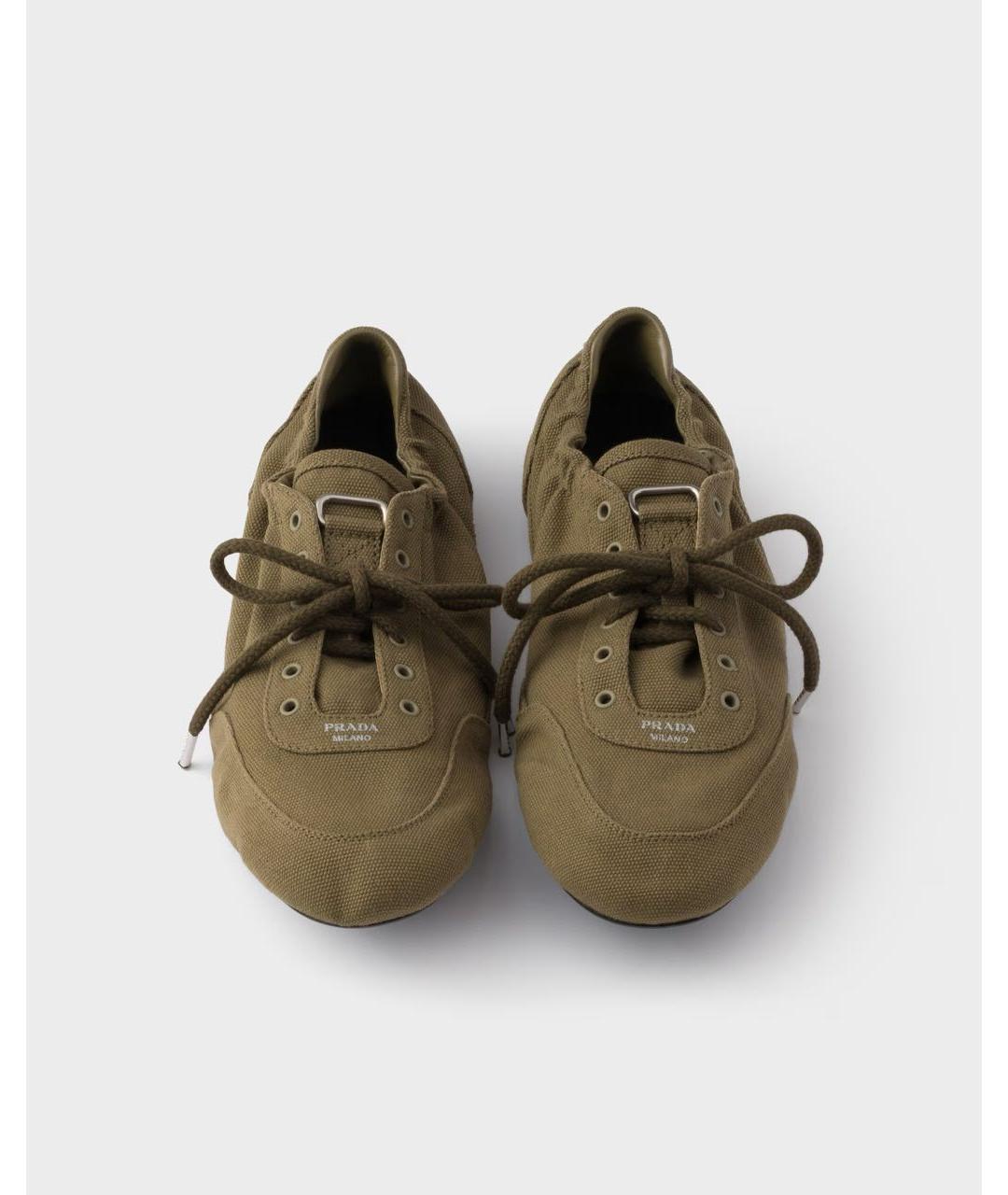 PRADA Хаки кеды, фото 3