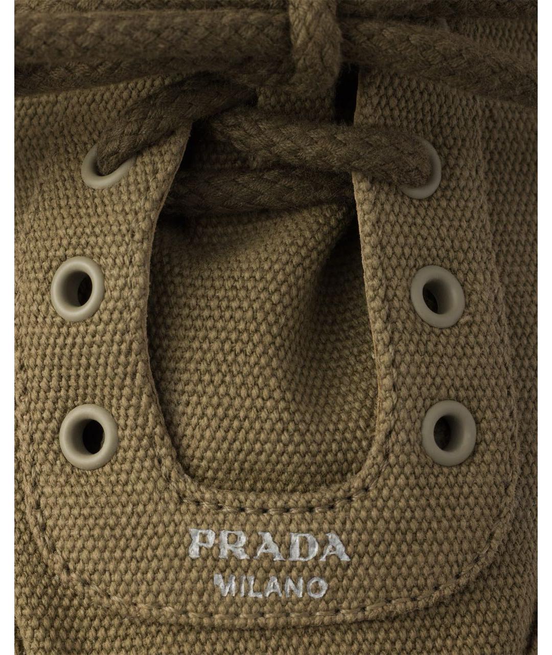 PRADA Хаки кеды, фото 5