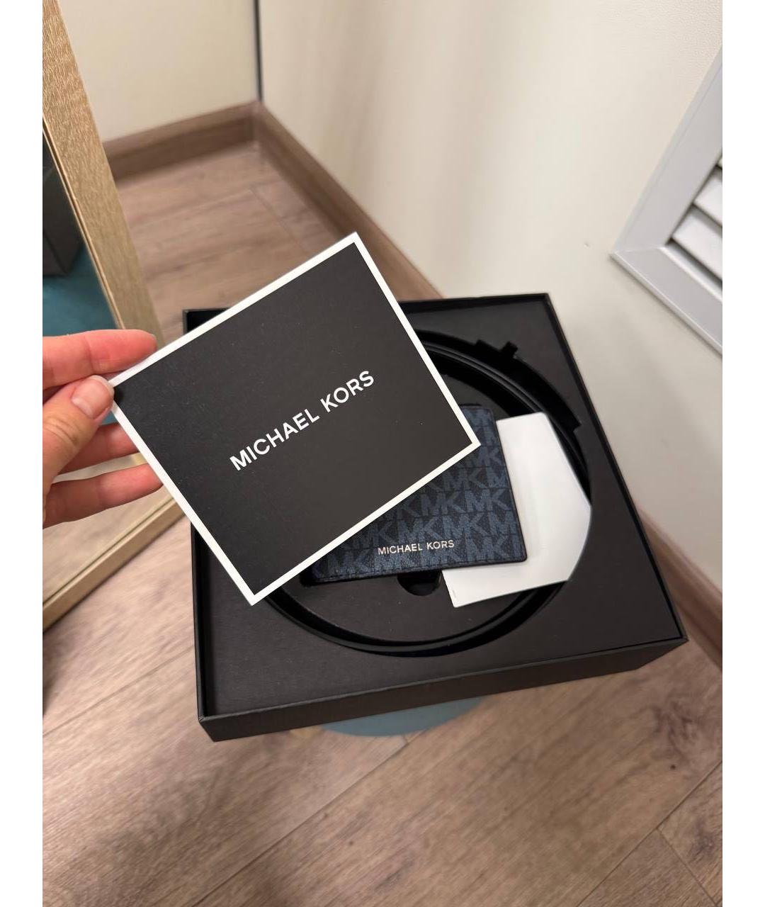 MICHAEL KORS Антрацитовый ремень, фото 3