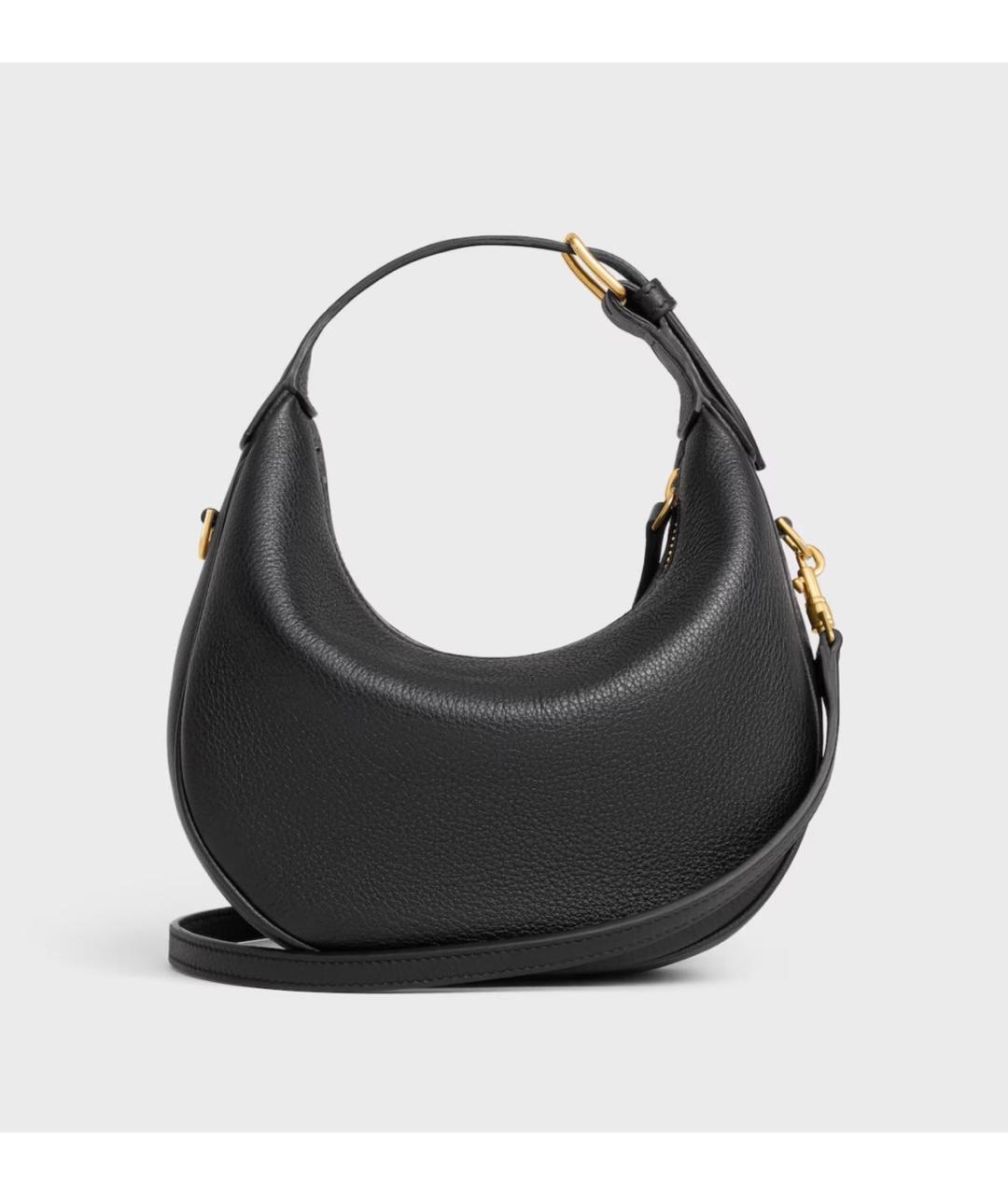 CELINE Черная кожаная сумка с короткими ручками, фото 3