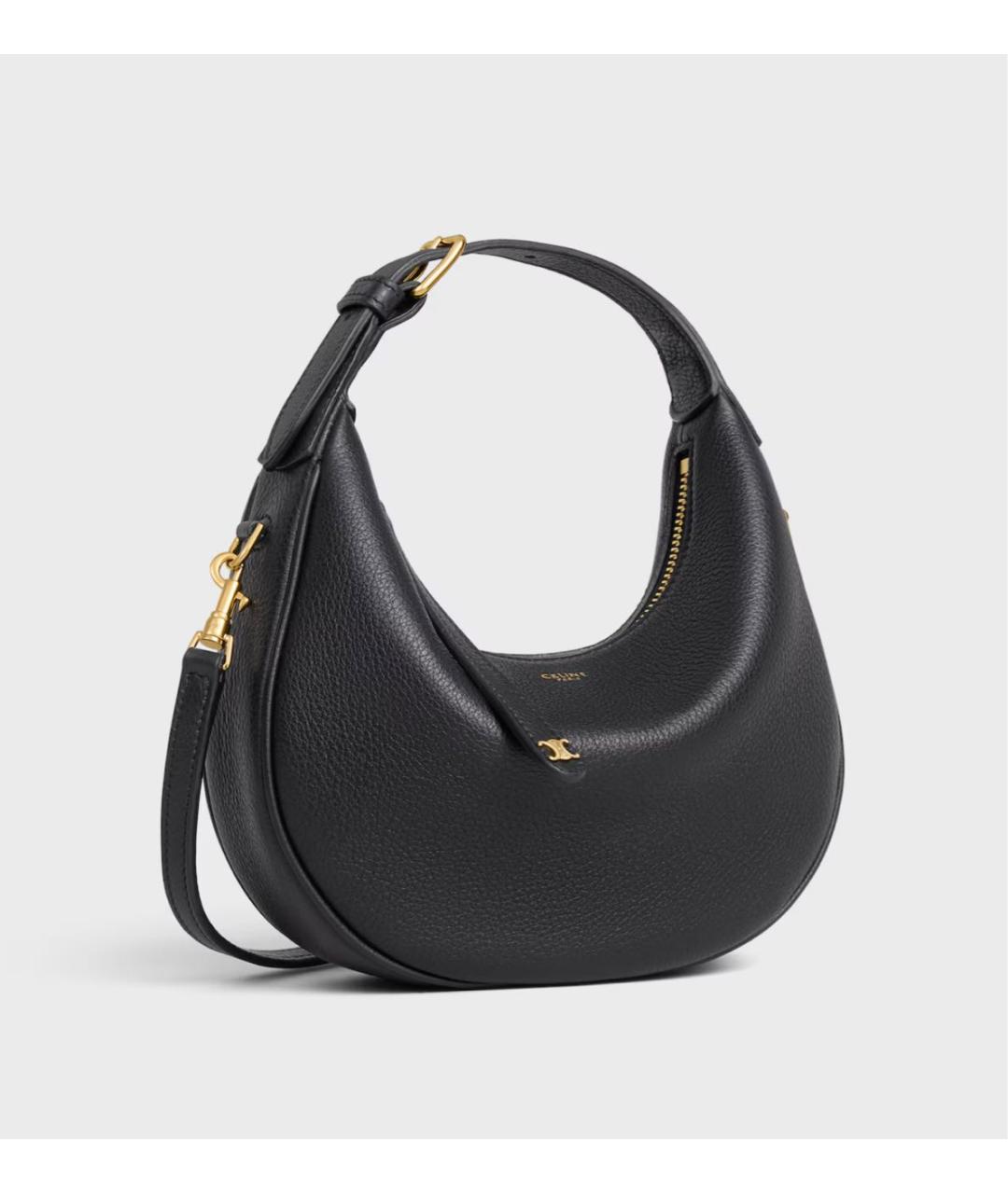 CELINE Черная кожаная сумка с короткими ручками, фото 2