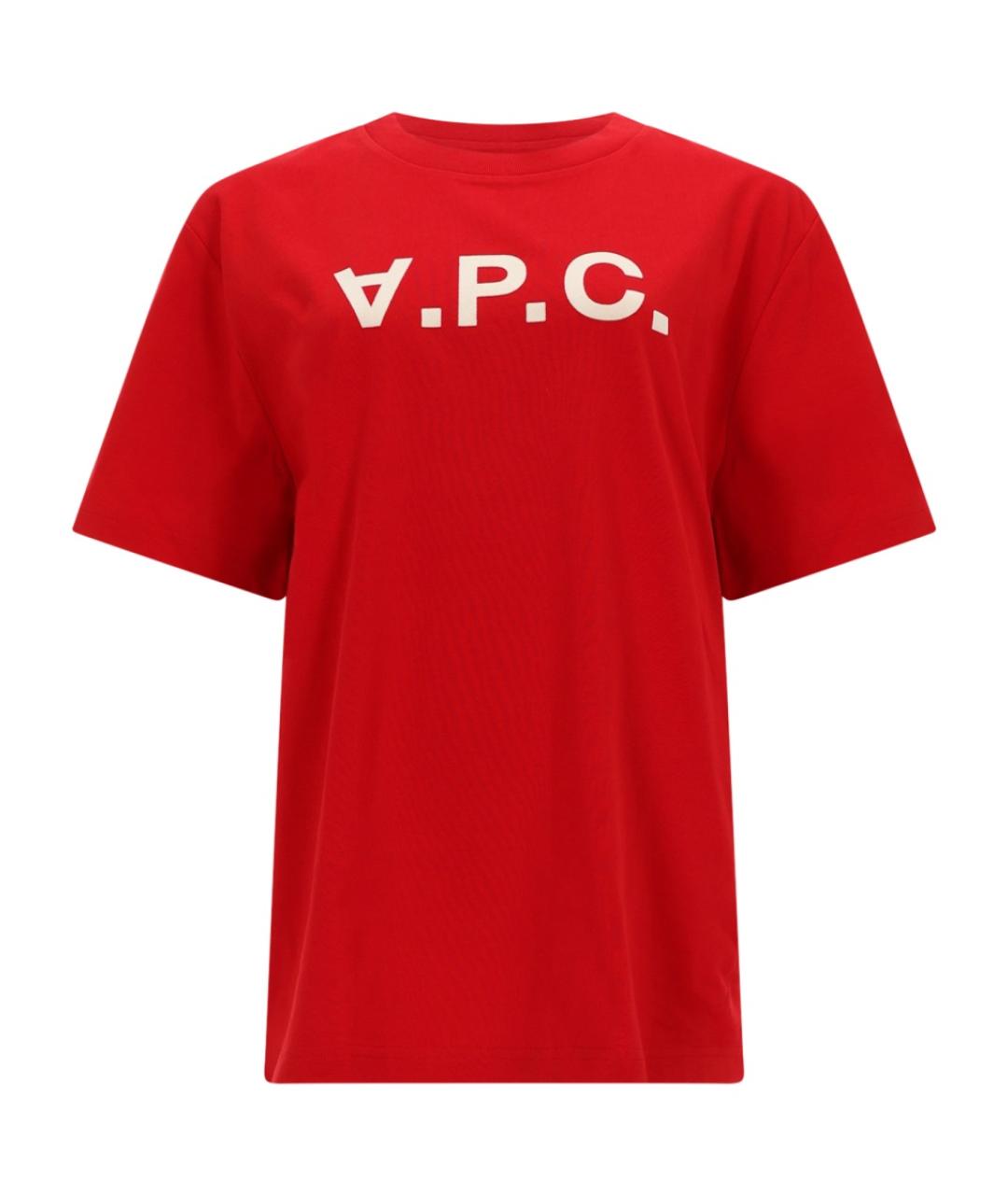 A.P.C. Красная хлопковая футболка, фото 1