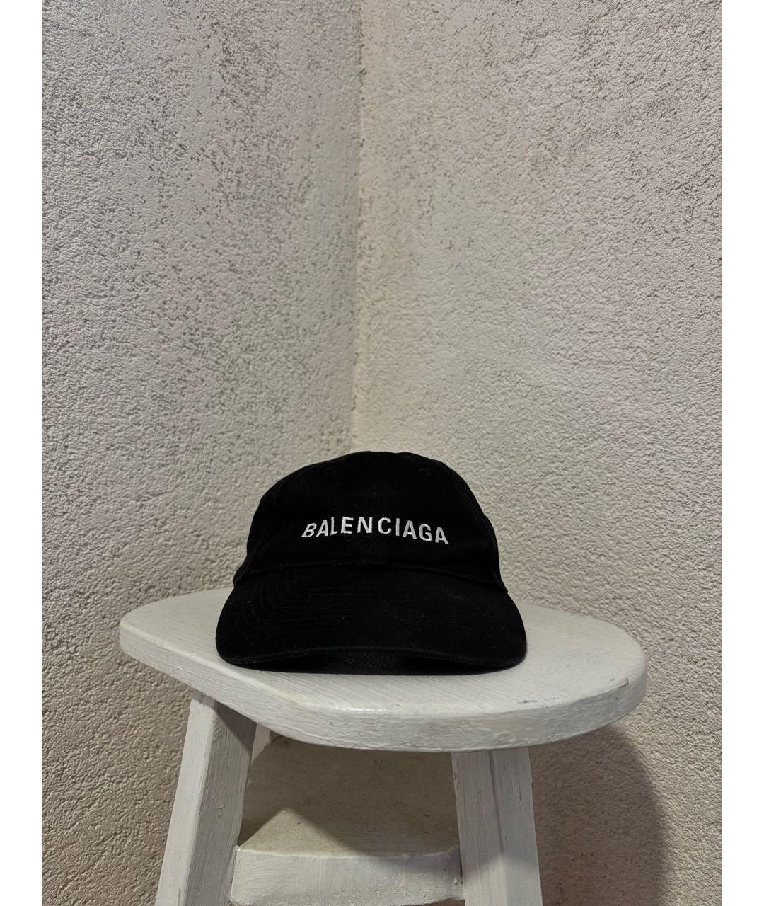 BALENCIAGA Черная хлопковая кепка, фото 4