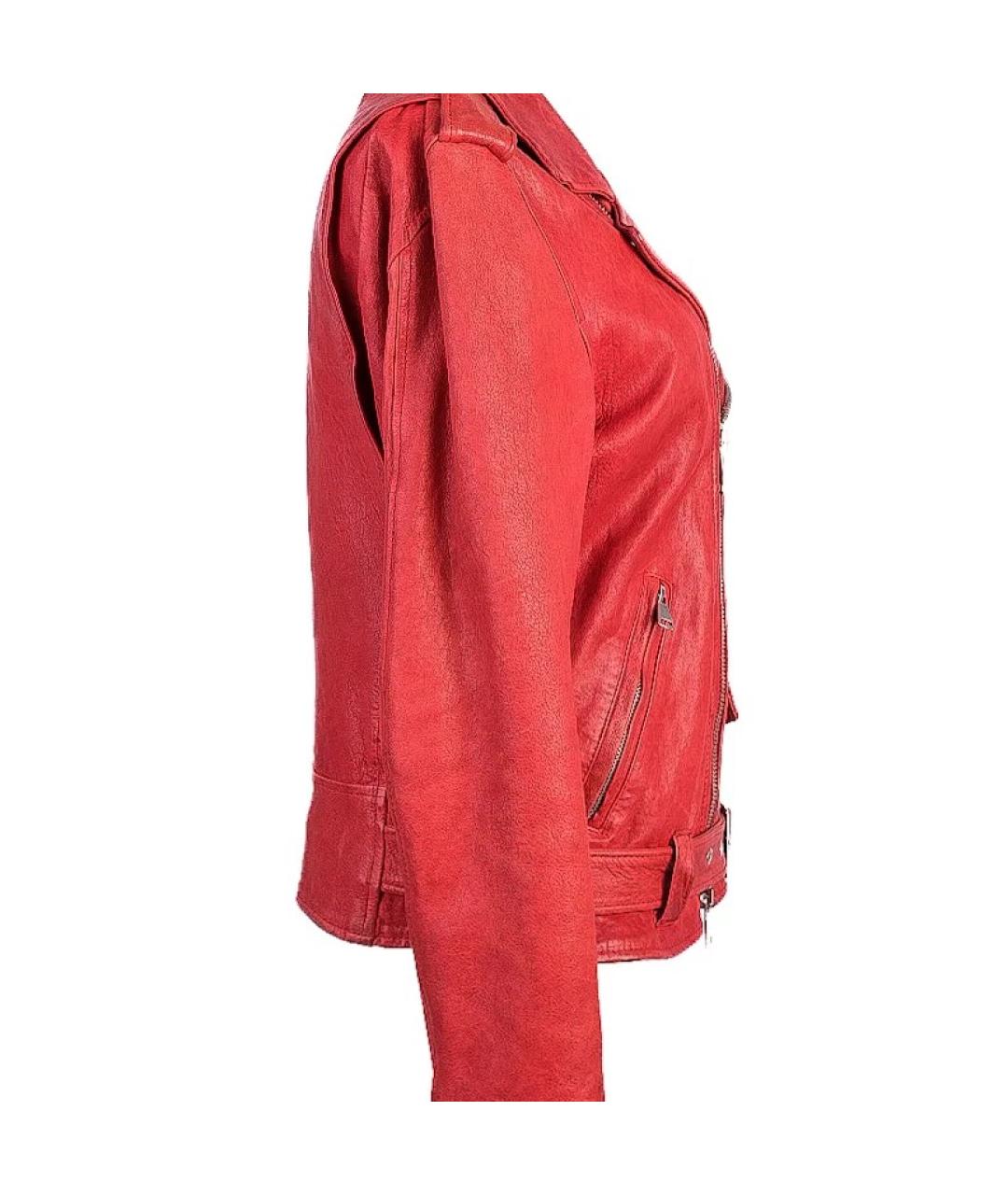 ERMANNO SCERVINO Красная кожаная куртка, фото 8