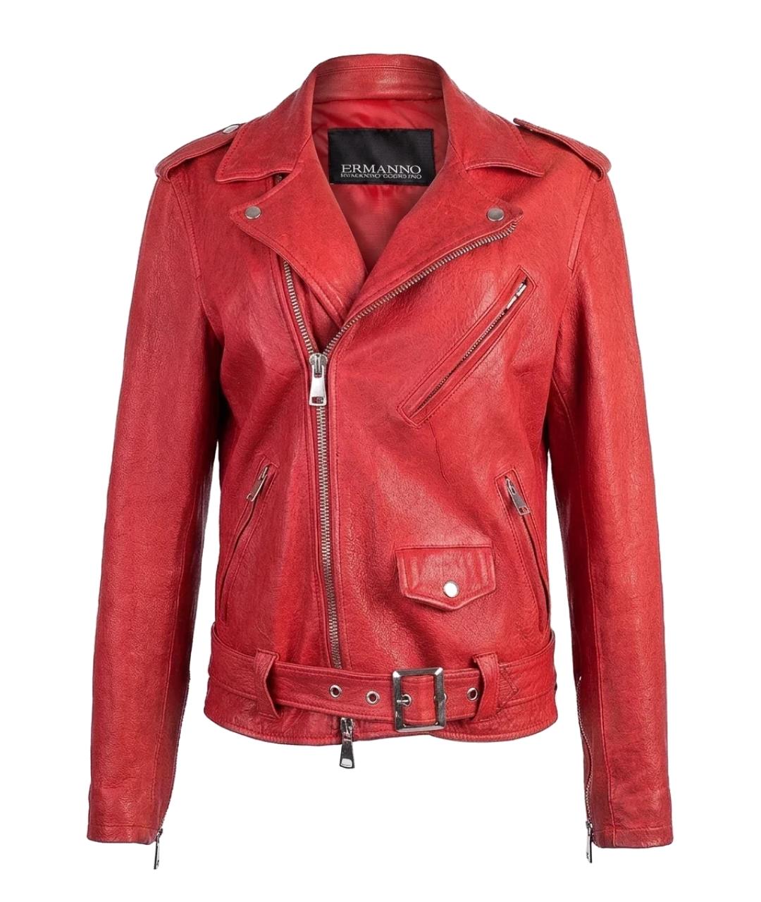 ERMANNO SCERVINO Красная кожаная куртка, фото 1