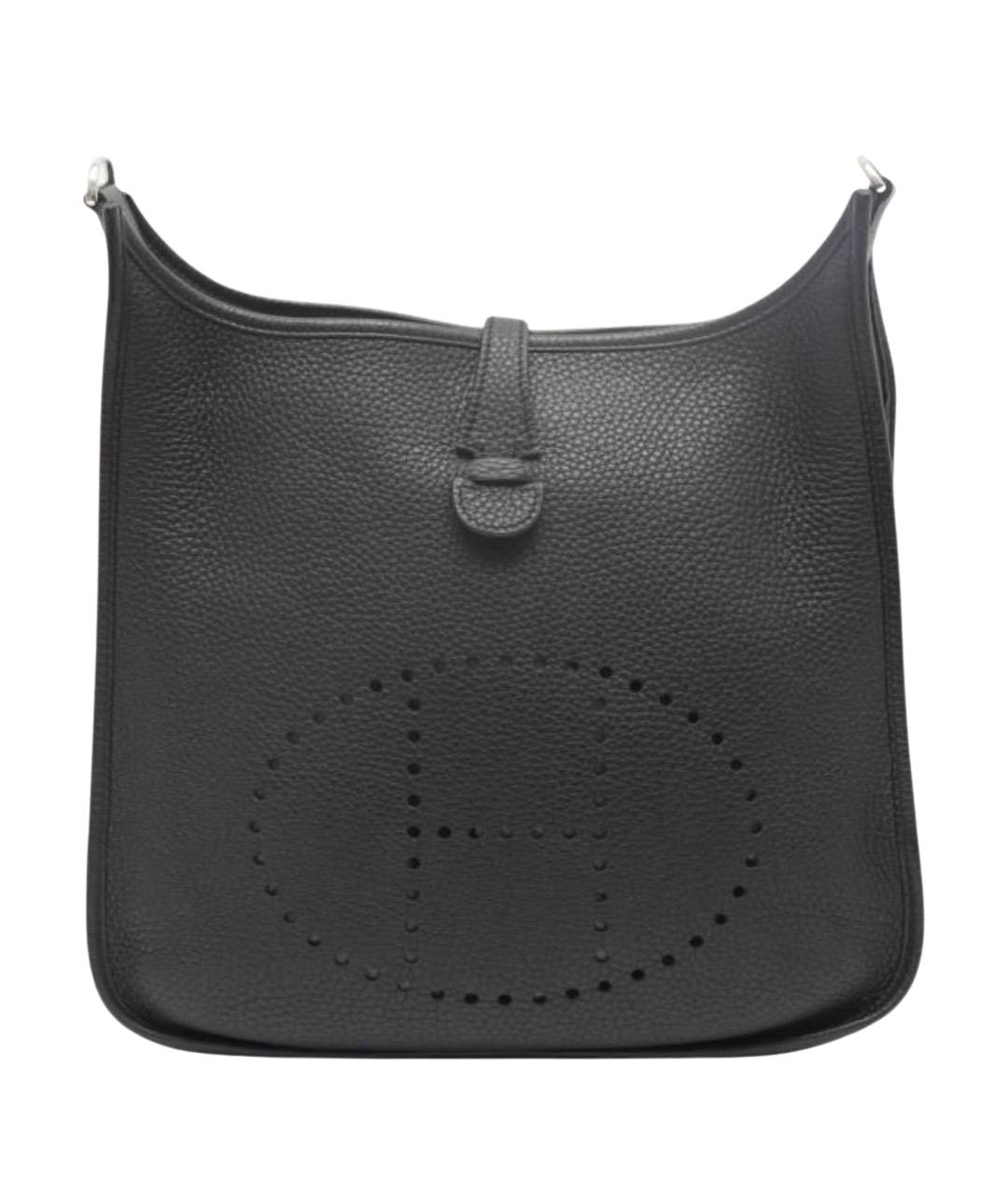 HERMES Черная кожаная сумка через плечо, фото 1