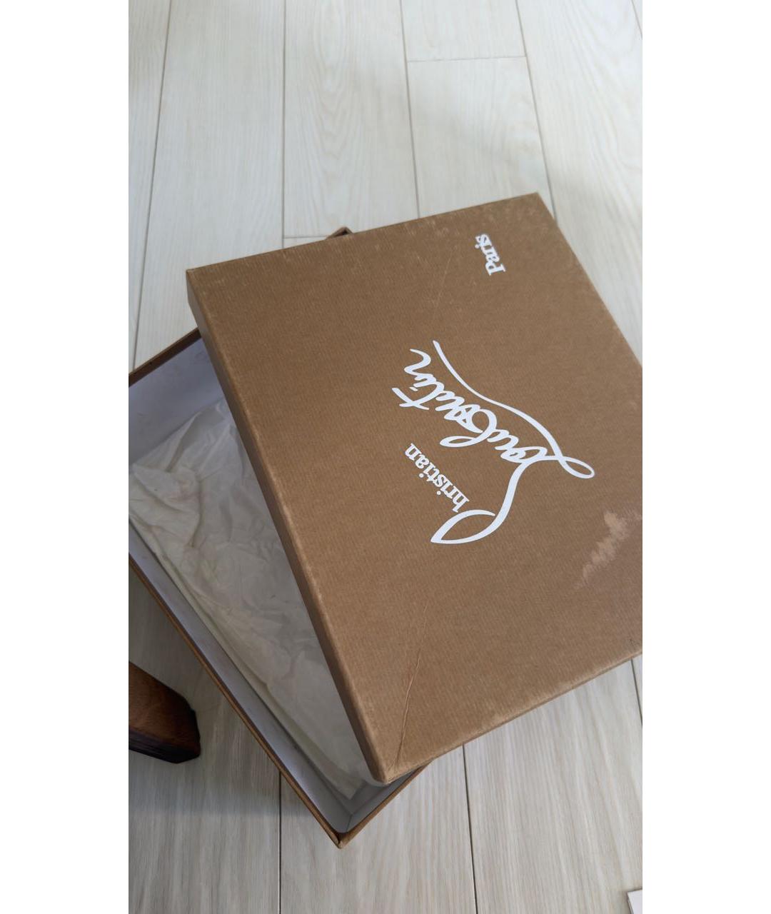 CHRISTIAN LOUBOUTIN Черные кожаные туфли, фото 7