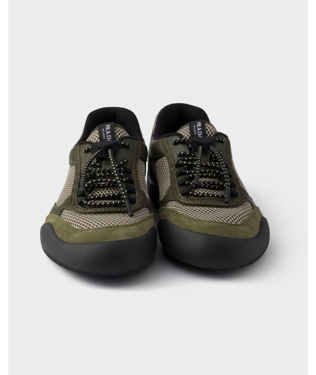 PRADA Хаки кроссовки, фото 8
