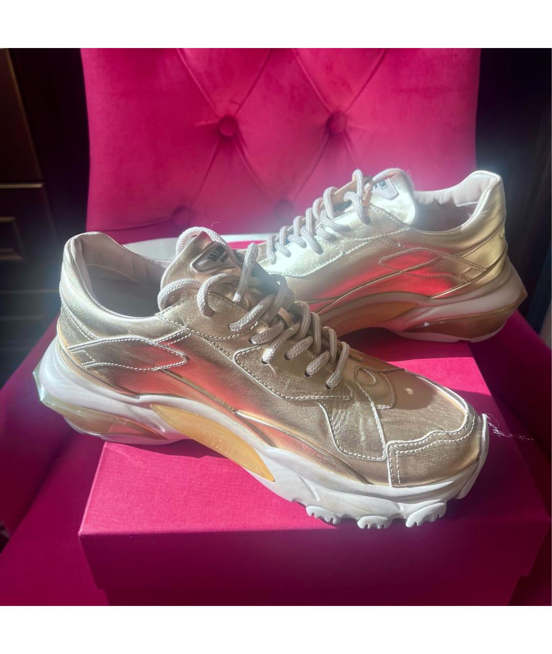 VALENTINO Розовые кожаные кроссовки, фото 6