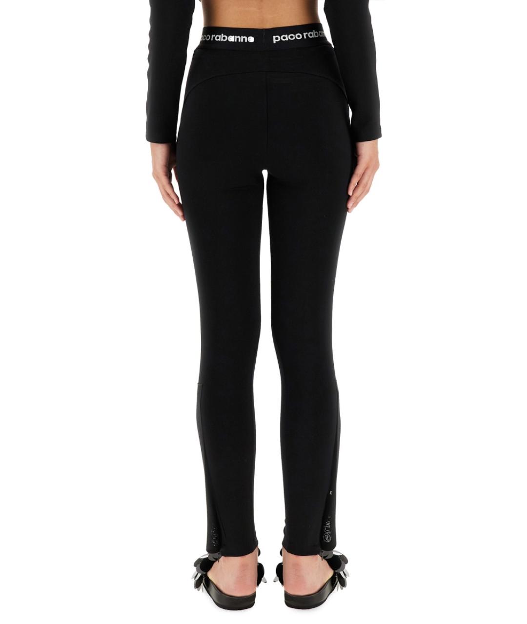PACO RABANNE Черные полиамидовые леггинсы и велосипедки, фото 3