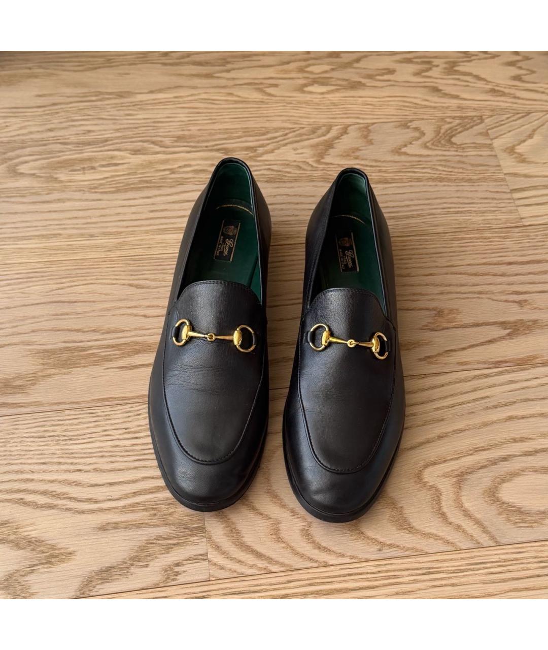GUCCI Черные кожаные лоферы, фото 2