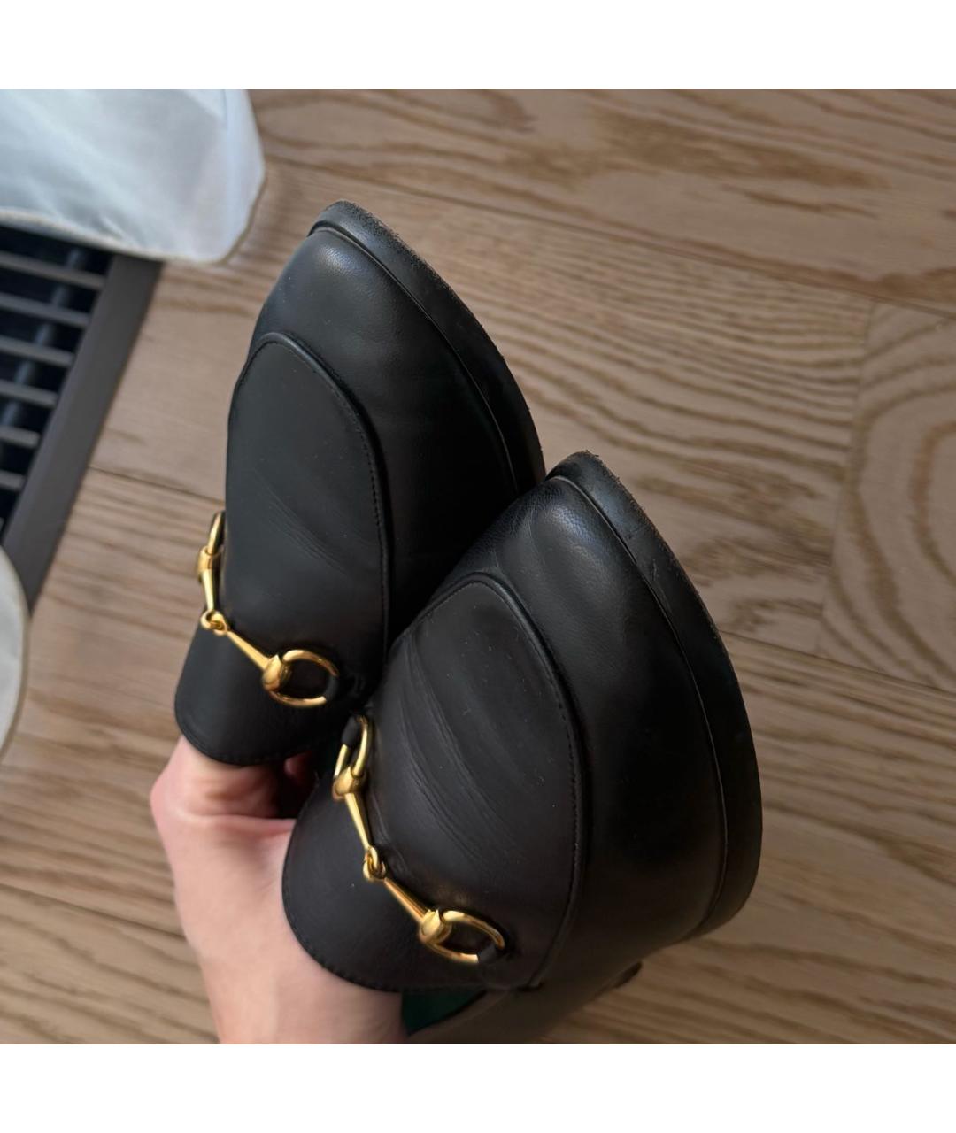 GUCCI Черные кожаные лоферы, фото 7