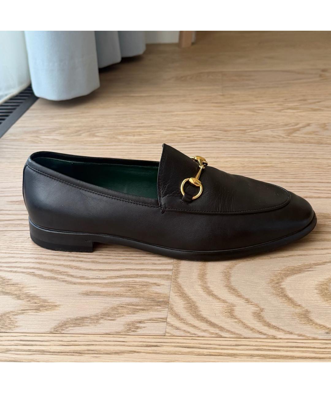 GUCCI Черные кожаные лоферы, фото 9