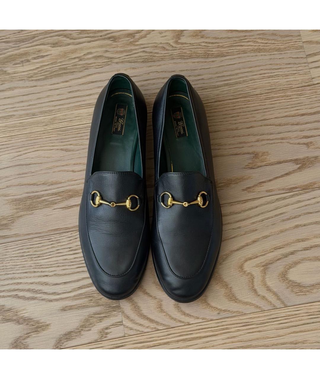 GUCCI Черные кожаные лоферы, фото 3