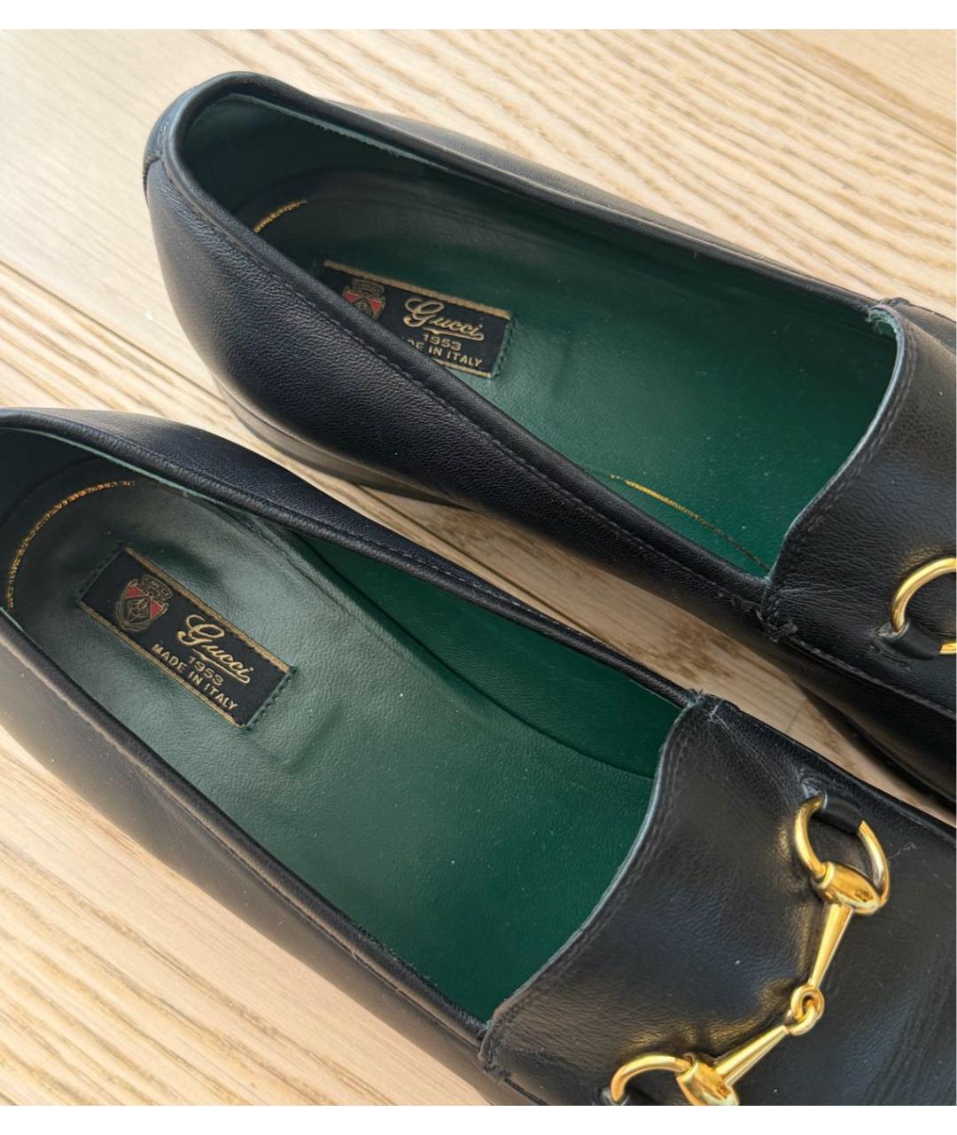 GUCCI Черные кожаные лоферы, фото 5