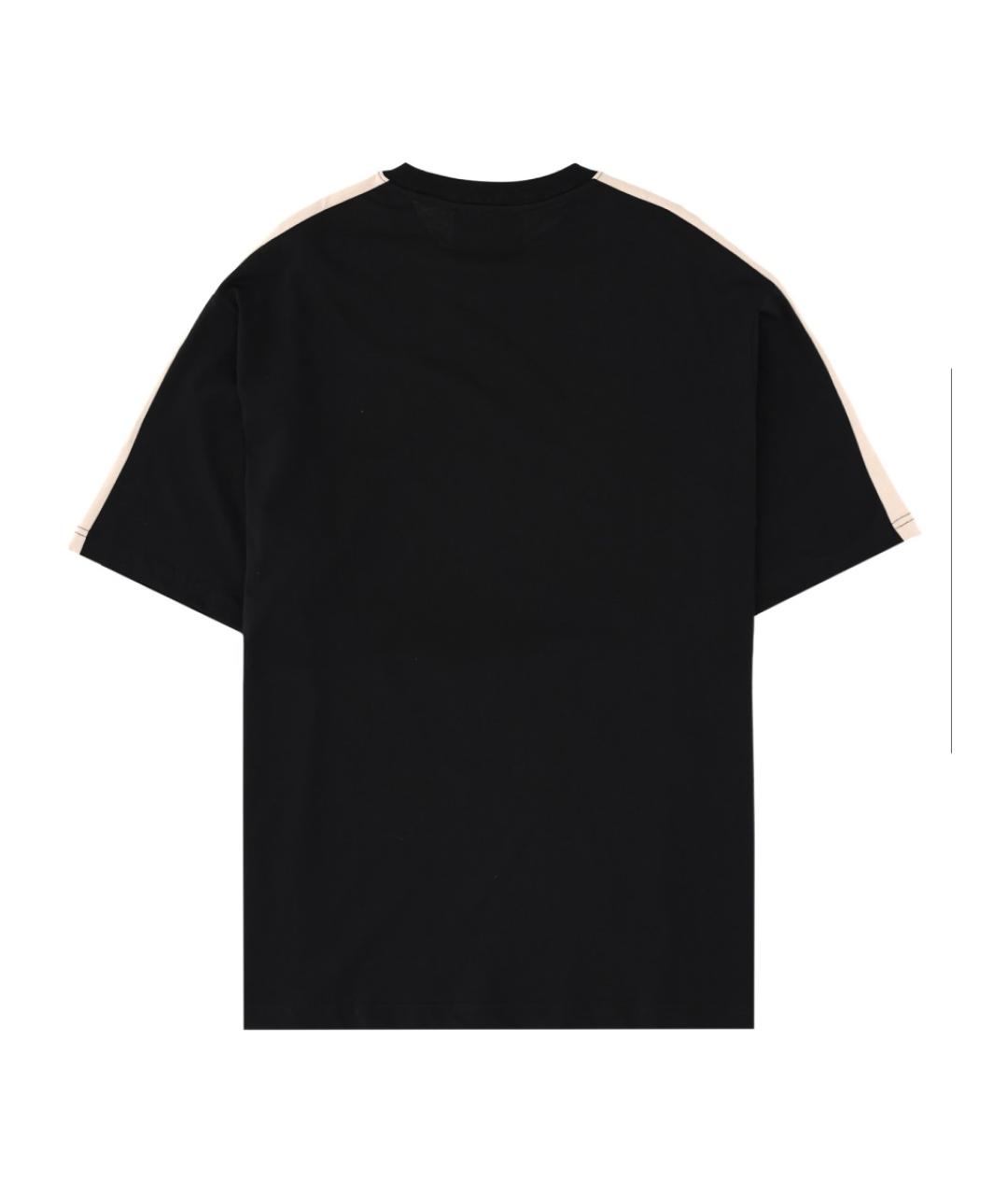 VERSACE JEANS COUTURE Черная хлопковая футболка, фото 2