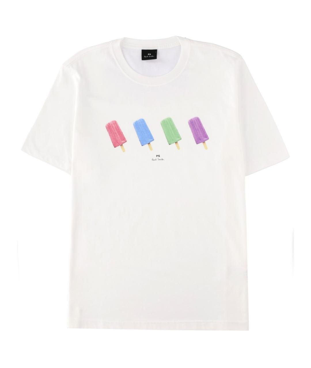 PS BY PAUL SMITH Белая хлопковая футболка, фото 1