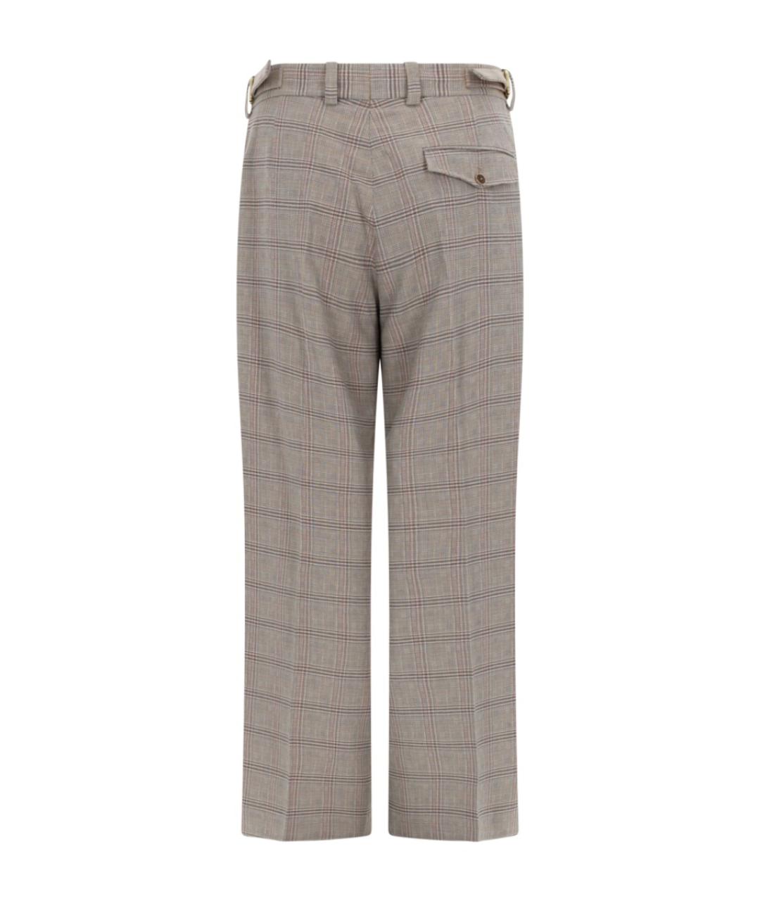 Drole de Monsieur Бежевые хлопковые повседневные брюки, фото 2