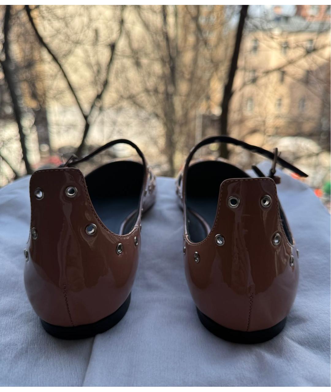 GIUSEPPE ZANOTTI DESIGN Коралловые балетки из лакированной кожи, фото 4