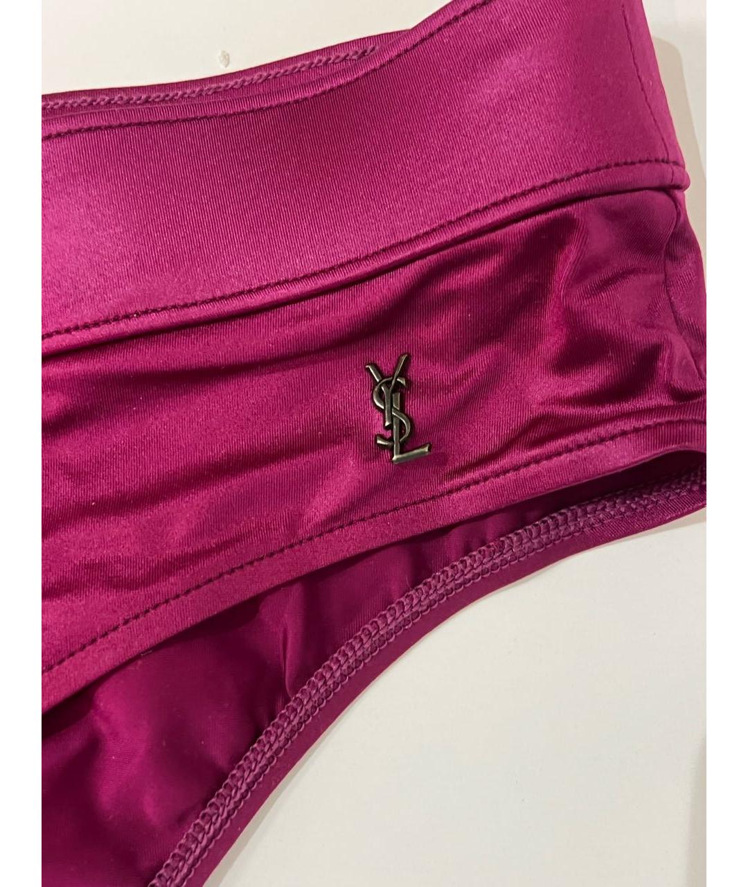 SAINT LAURENT Бордовый купальник, фото 3