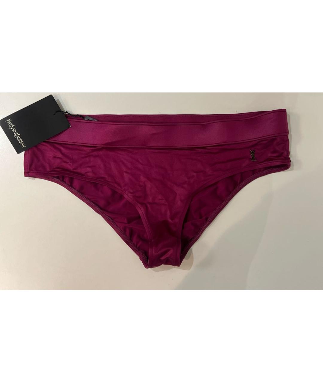 SAINT LAURENT Бордовый купальник, фото 4