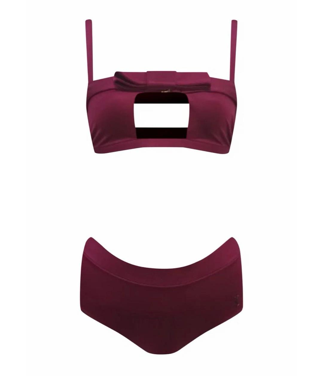 SAINT LAURENT Бордовый купальник, фото 1