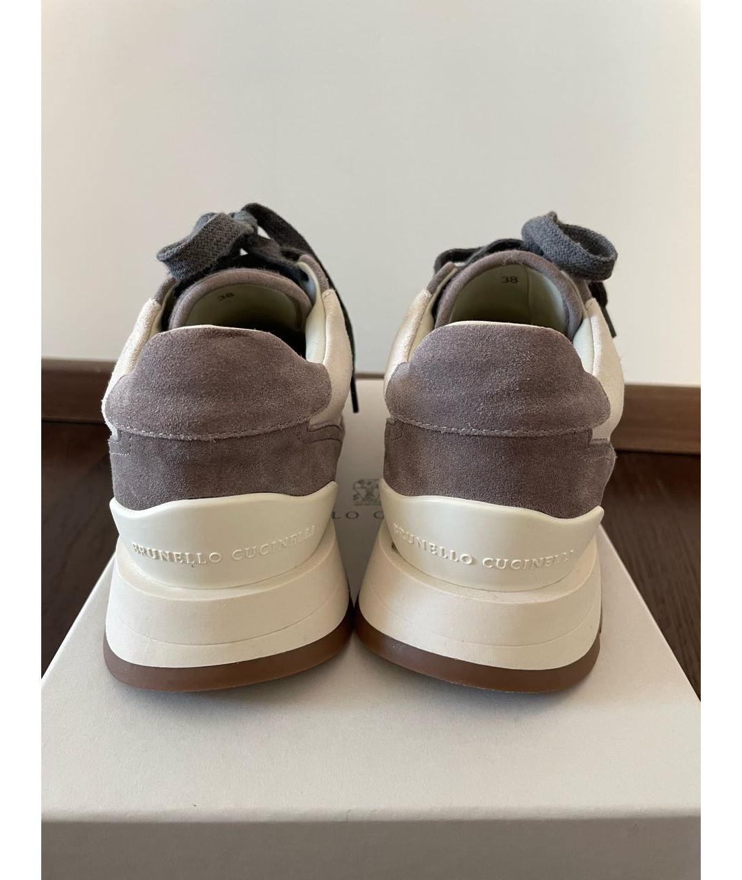BRUNELLO CUCINELLI Серые текстильные кроссовки, фото 4