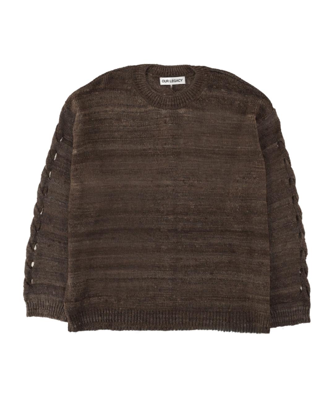 OUR LEGACY Коричневый шелковый джемпер / свитер, фото 1