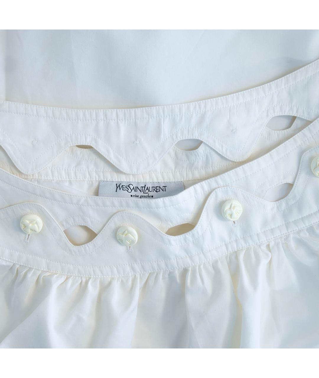 SAINT LAURENT Белый хлопковый костюм с юбками, фото 6