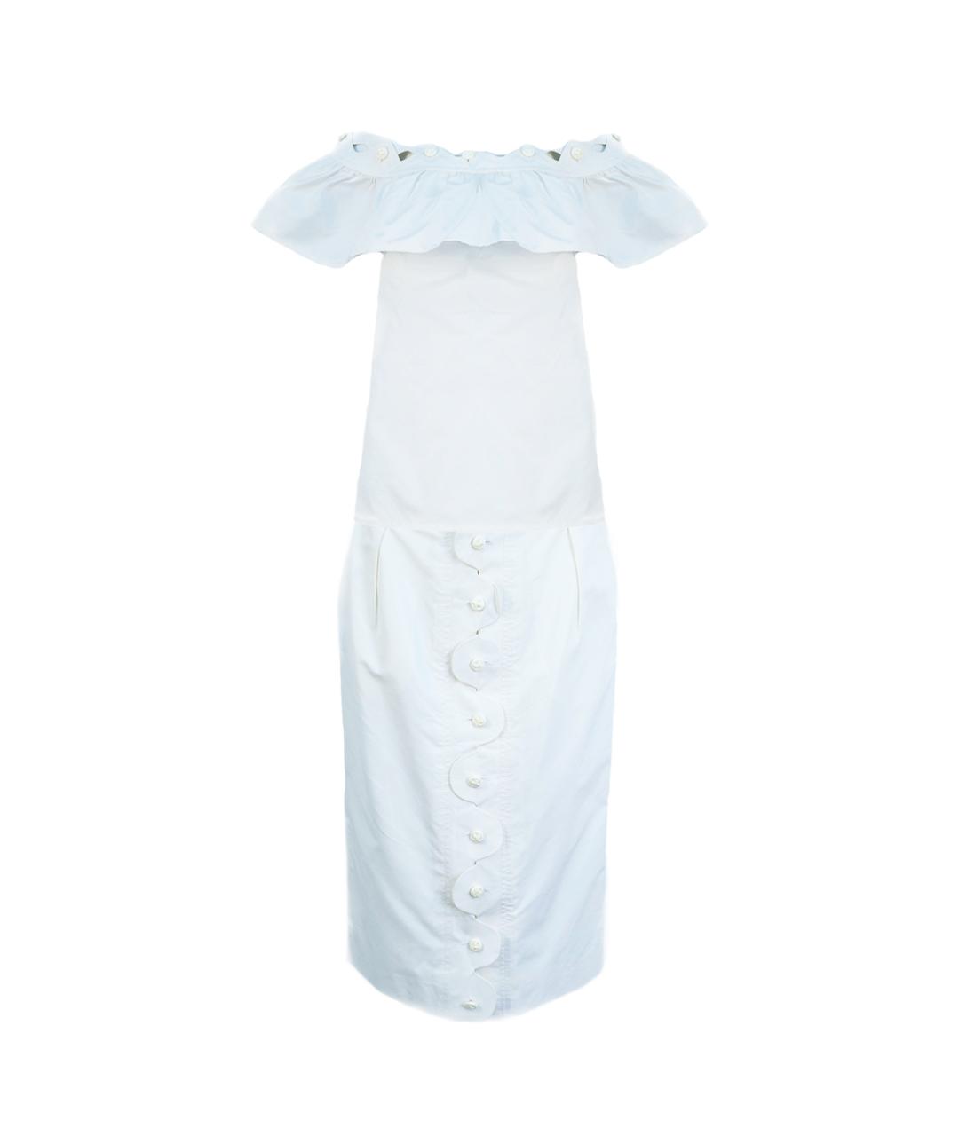 SAINT LAURENT Белый хлопковый костюм с юбками, фото 10