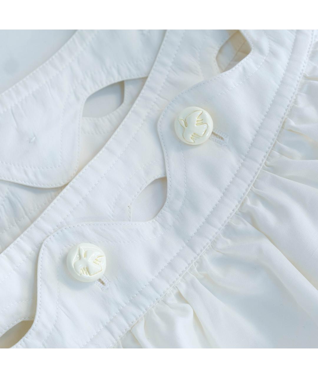 SAINT LAURENT Белый хлопковый костюм с юбками, фото 7