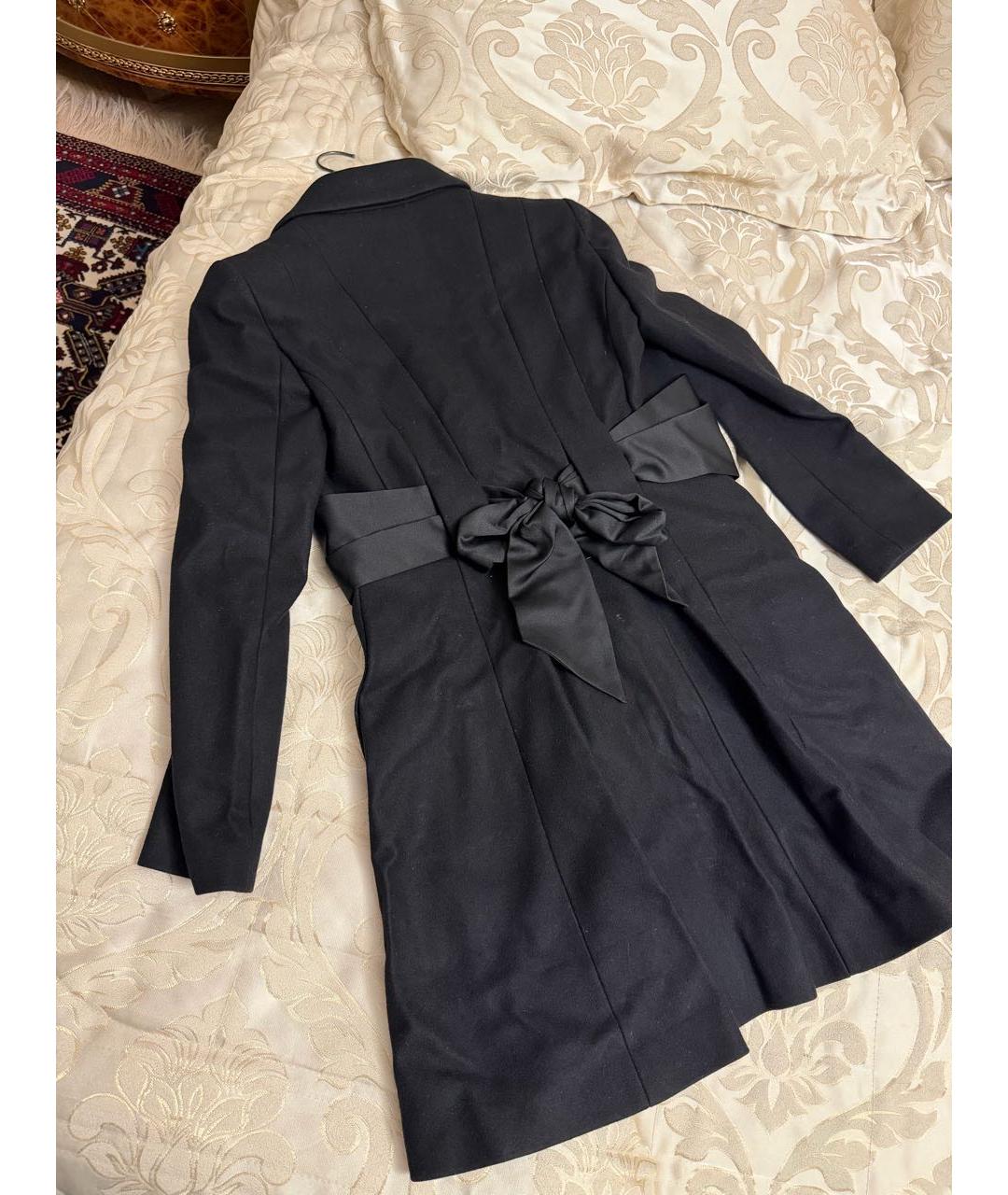 LOVE MOSCHINO Черное шерстяное пальто, фото 7