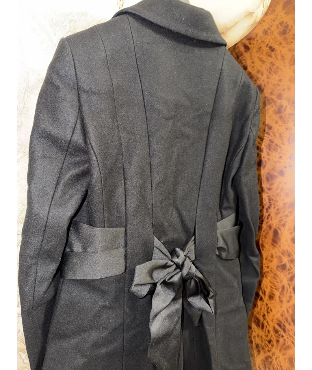 LOVE MOSCHINO Черное шерстяное пальто, фото 2