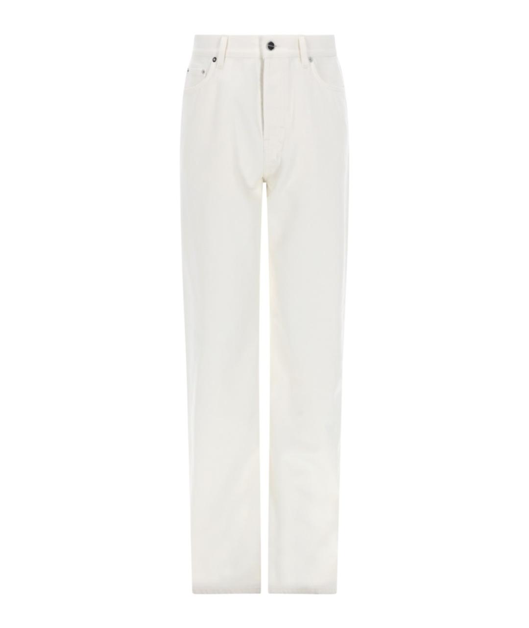 GUCCI Белые хлопковые прямые джинсы, фото 1