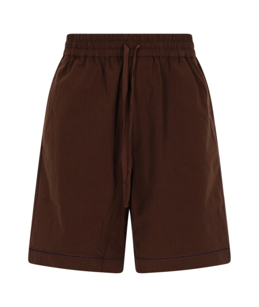 Drole de Monsieur Коричневые хлопковые шорты, фото 1