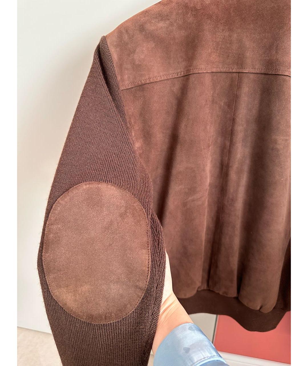 LORO PIANA Коричневая замшевая куртка, фото 6