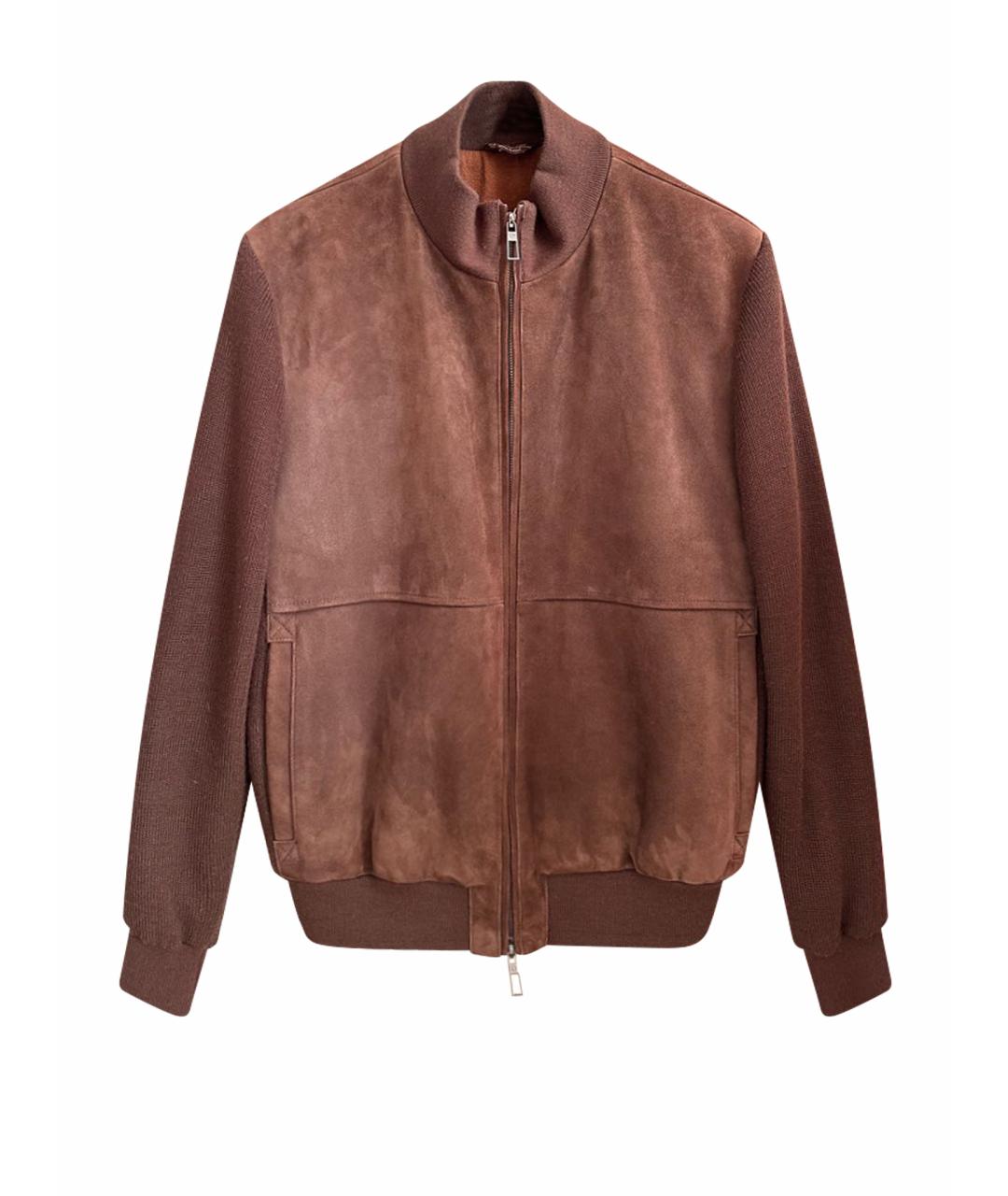 LORO PIANA Коричневая замшевая куртка, фото 7