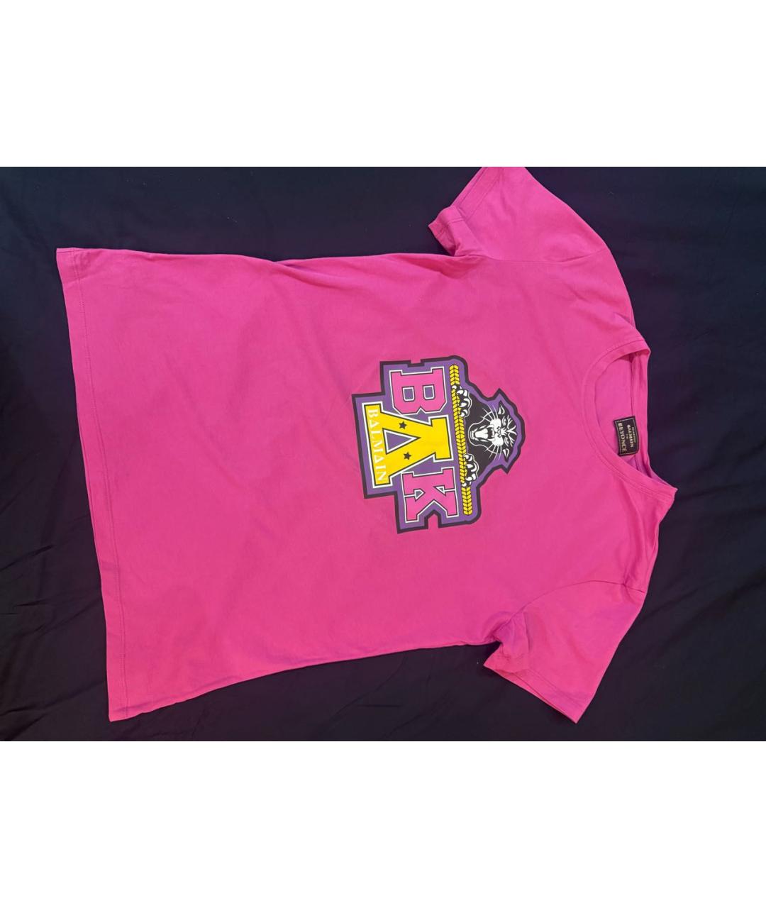 BALMAIN Розовая хлопковая футболка, фото 5