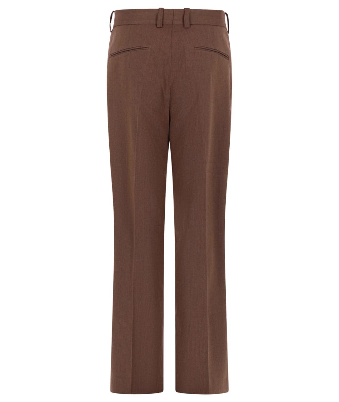 Drole de Monsieur Коричневые полиэстеровые повседневные брюки, фото 2