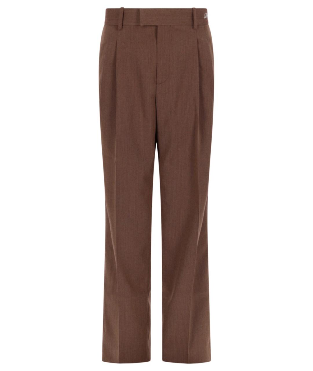 Drole de Monsieur Коричневые полиэстеровые повседневные брюки, фото 1