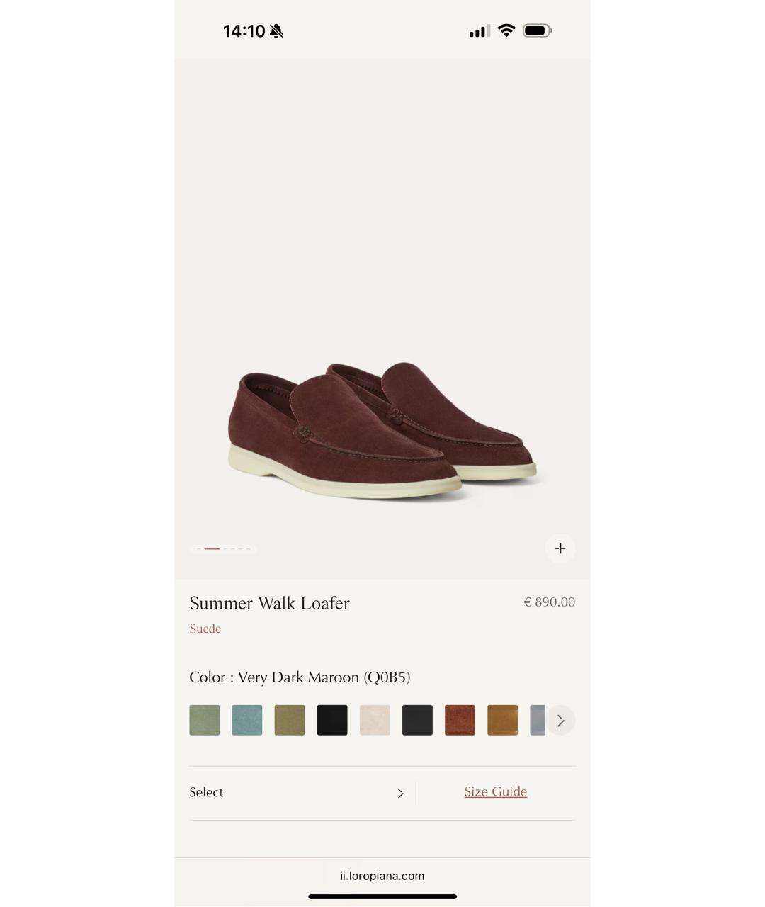 LORO PIANA Бордовые замшевые лоферы, фото 2