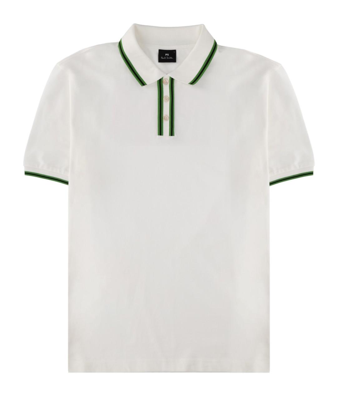 PS BY PAUL SMITH Белое хлопковое поло с коротким рукавом, фото 1